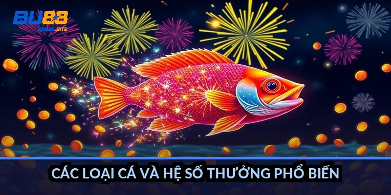 Các loại cá và hệ số thưởng phổ biến